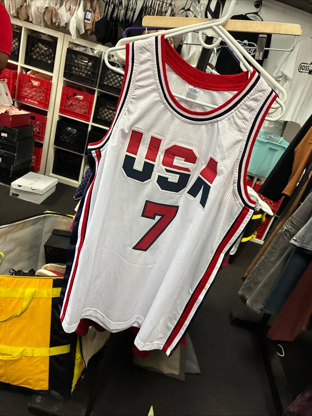 Shawn Kemp Autographed USA Basketball Jersey #7 Beckett Authentication  SZ XL